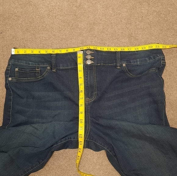 Torrid First at Fit Jeggings Exposed Button Fly Blue Womens Size 24R - Picture 7 of 10